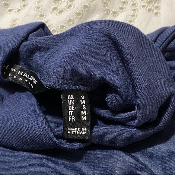 H by Halston modal blend navy turtleneck size S - Picture 4 of 7
